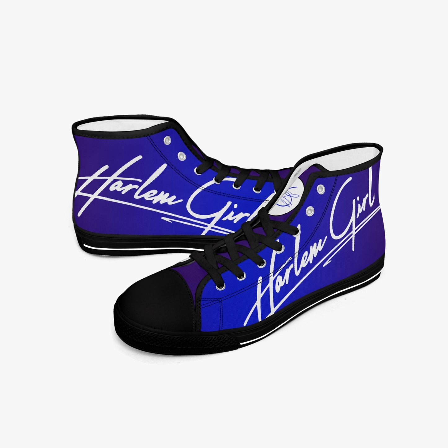 HB Harlem Girl "Lenox Ave" Classic High Top - Sapphire - Women (Black or White Soles)