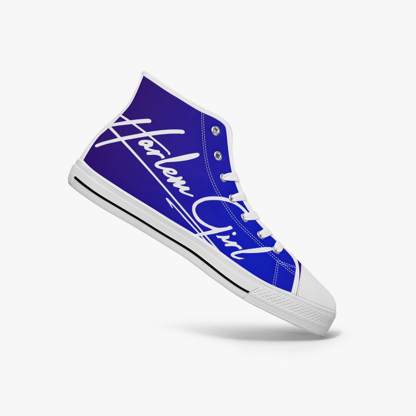 HB Harlem Girl "Lenox Ave" Classic High Top - Sapphire - Women (Black or White Soles)