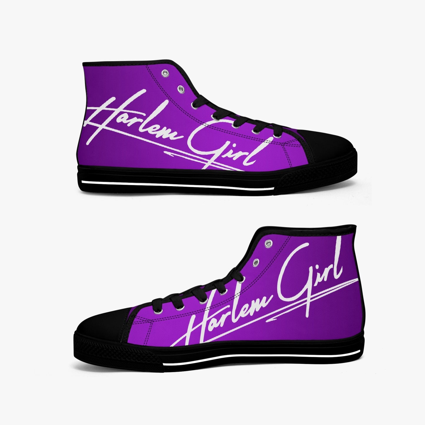 HB Harlem Girl "Lenox Ave" Classic High Top - Amethyst - Women (Black or White Soles)