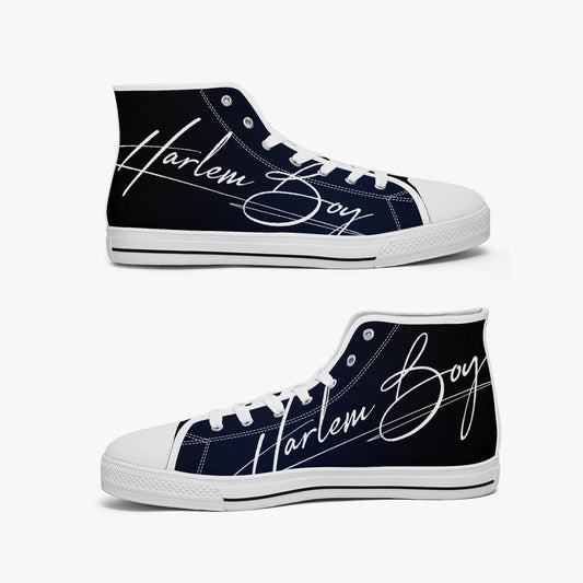 HB Harlem Boy "Lenox Ave" Classic High Top - BluBlac Onyx - Mens (Black or White Soles)