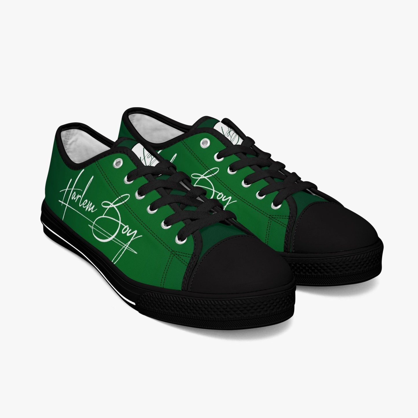 HB Harlem Boy "Lenox Ave" Classic Low Tops - Emerald - Men (Black or White Sole)