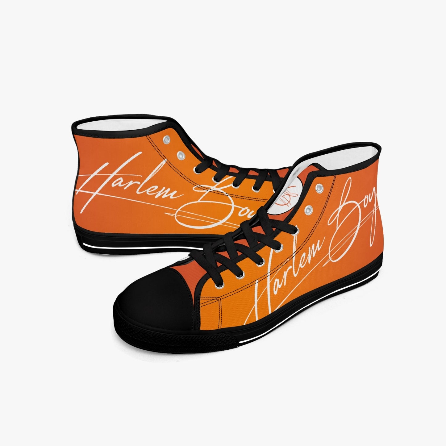 HB Harlem Boy "Lenox Ave" Classic High Top - Mandarin - Men (Black or White Soles)