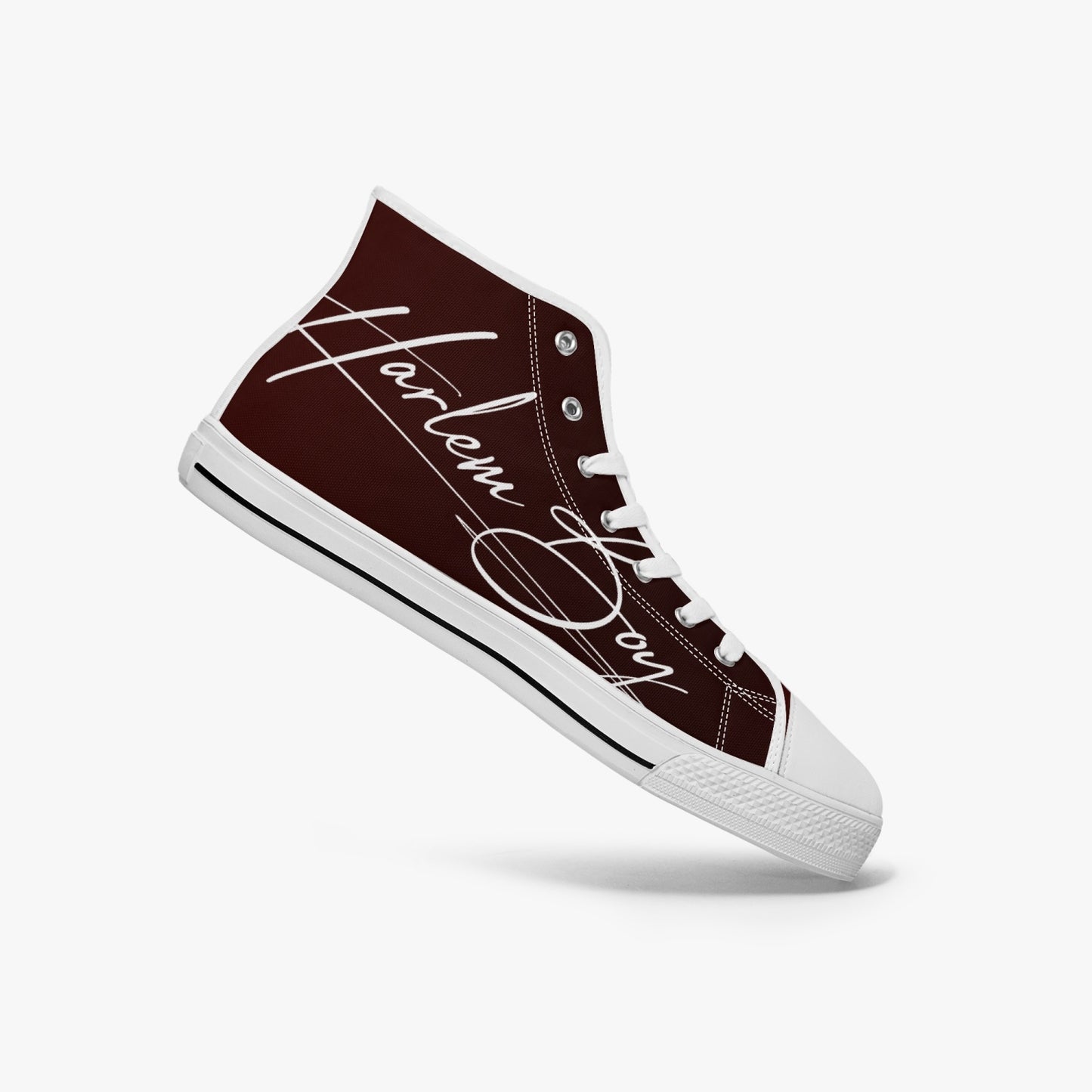 HB Harlem Boy "Lenox Ave" Classic High Top - Burnished Mahogany - Men (Black or White Soles)