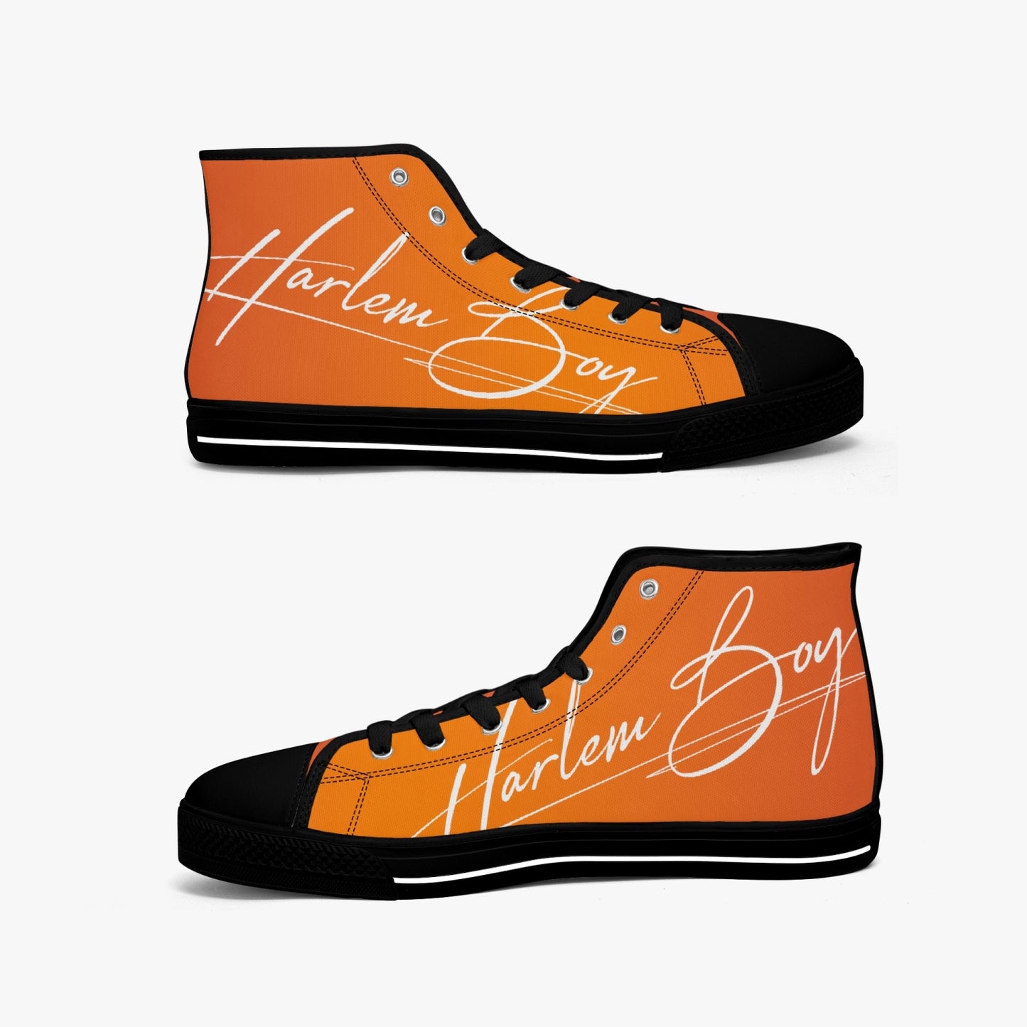 HB Harlem Boy "Lenox Ave" Classic High Top - Mandarin - Men (Black or White Soles)