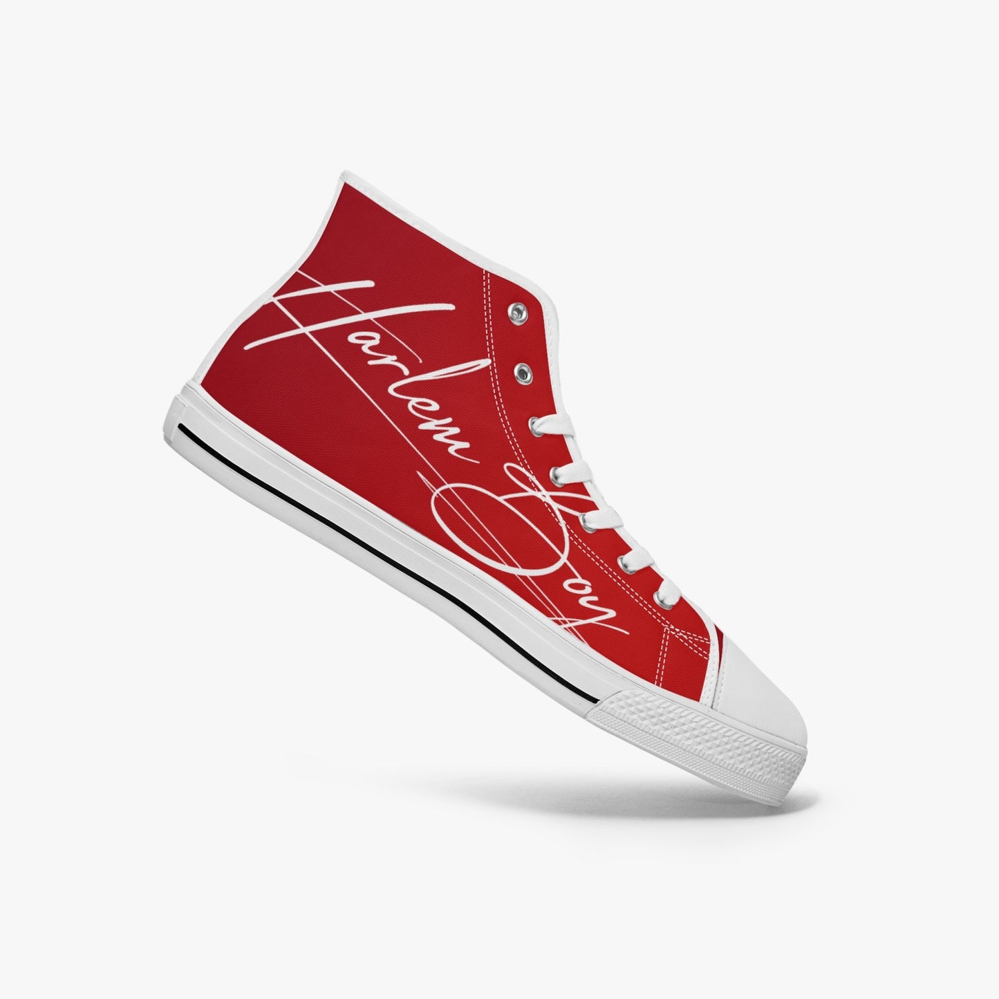 HB Harlem Boy "Lenox Ave" Classic High Top - Ruby - Men (Black or White Soles)
