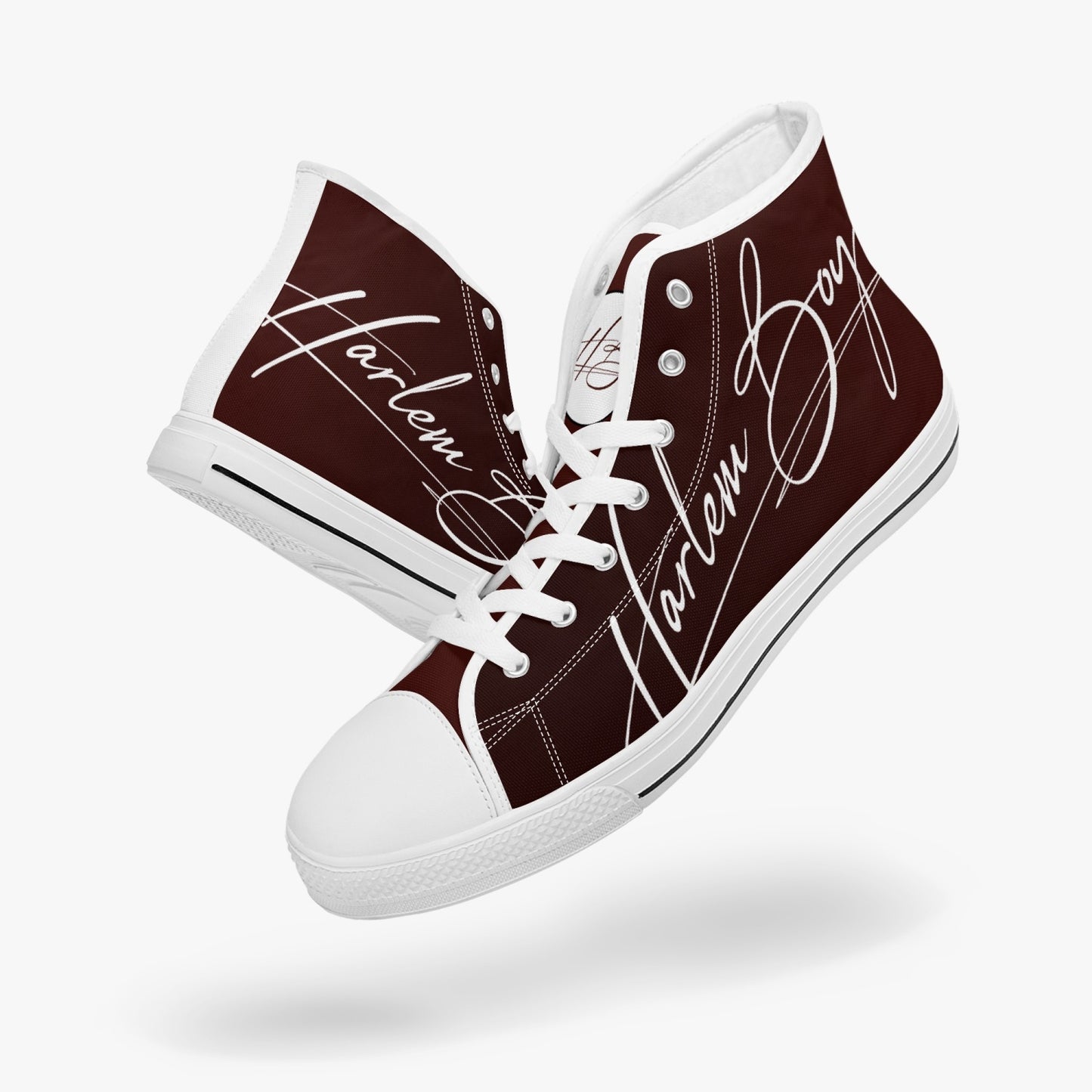 HB Harlem Boy "Lenox Ave" Classic High Top - Burnished Mahogany - Men (Black or White Soles)