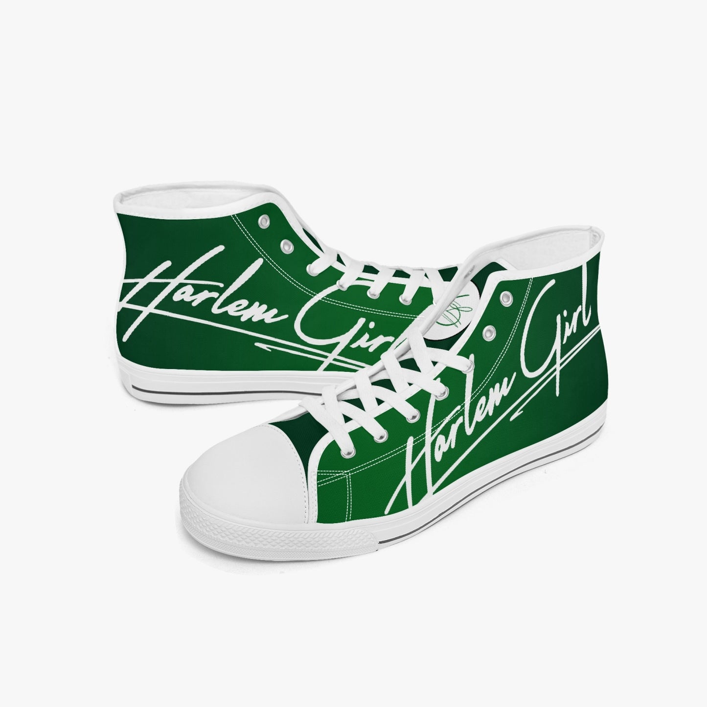 HB Harlem Girl "Lenox Ave" Classic High Top - Emerald - Women (Black or White Soles)