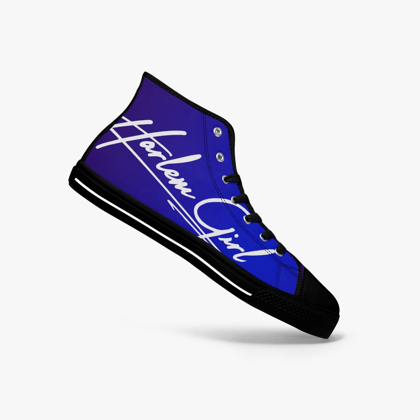 HB Harlem Girl "Lenox Ave" Classic High Top - Sapphire - Women (Black or White Soles)