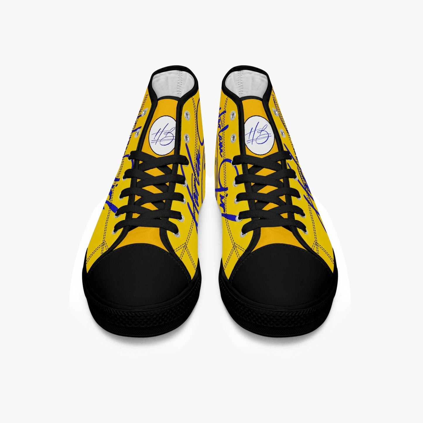 HB Harlem Girl "Lenox Ave" Classic High Top - Blue n Gold - Women (Black or White Soles)