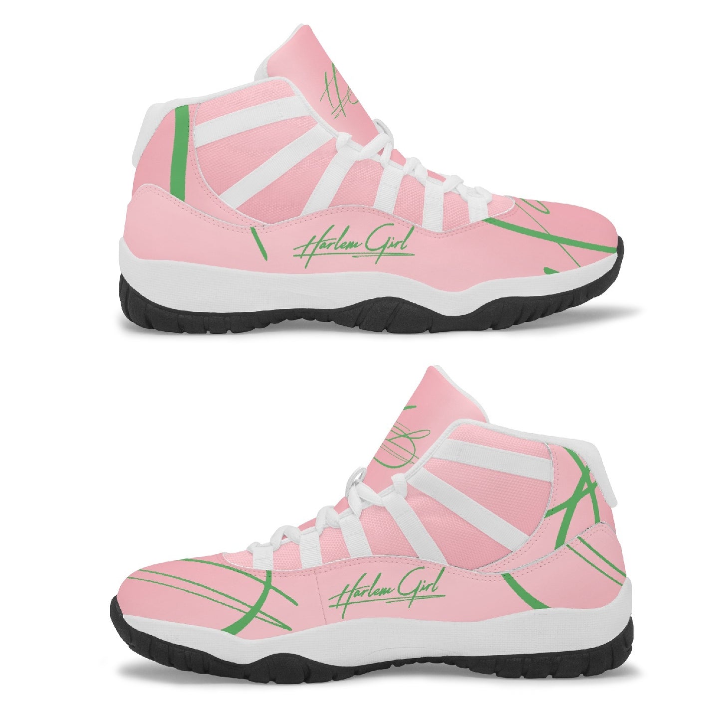 Harlem Girl "Tribe" Basketball - Pink and Green w/ White Trim (Women's)