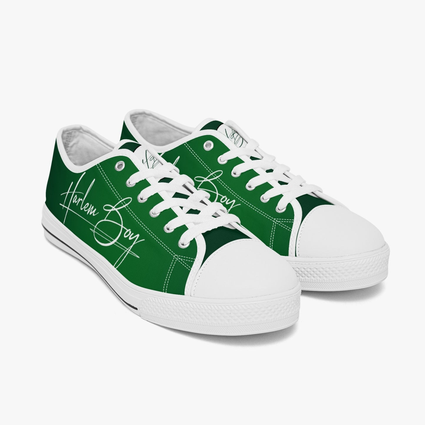 HB Harlem Boy "Lenox Ave" Classic Low Tops - Emerald - Men (Black or White Sole)