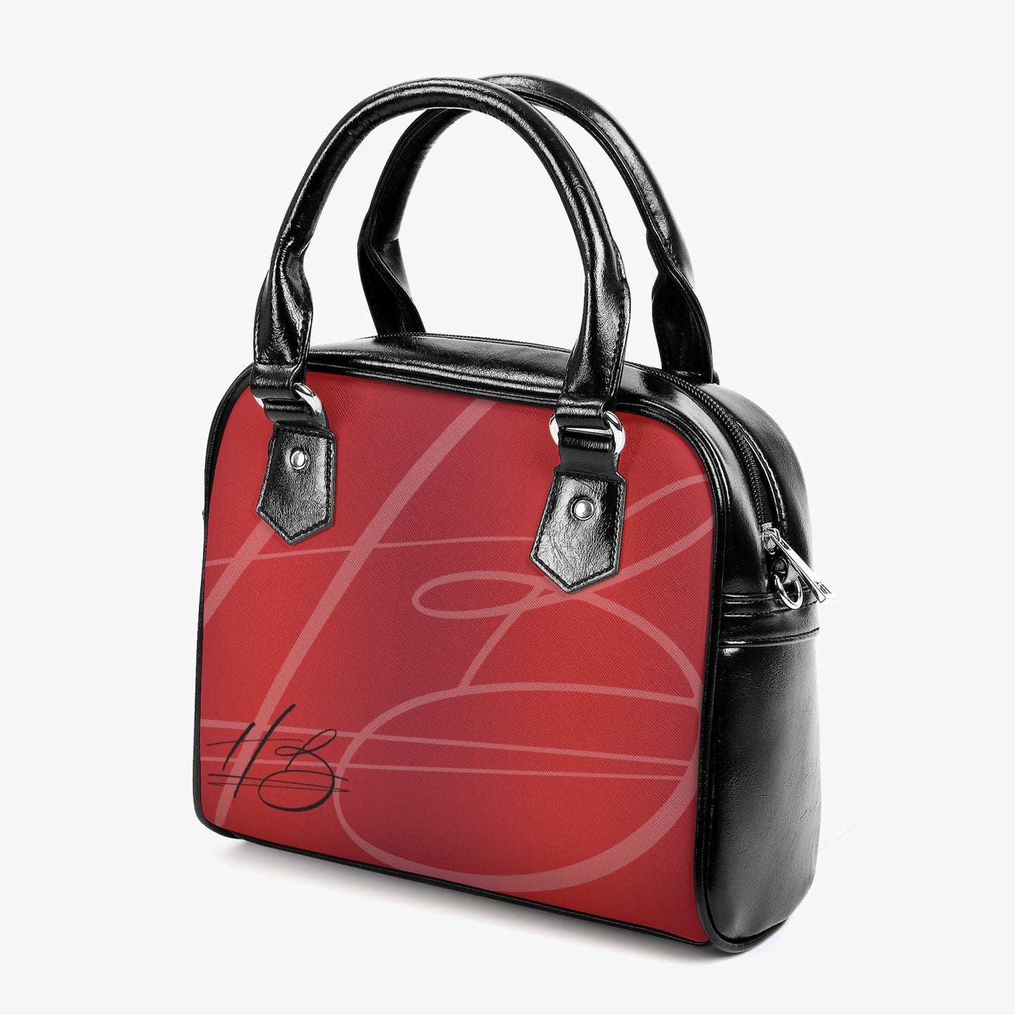 HB Vegan Leather Shoulder Bag - Ruby