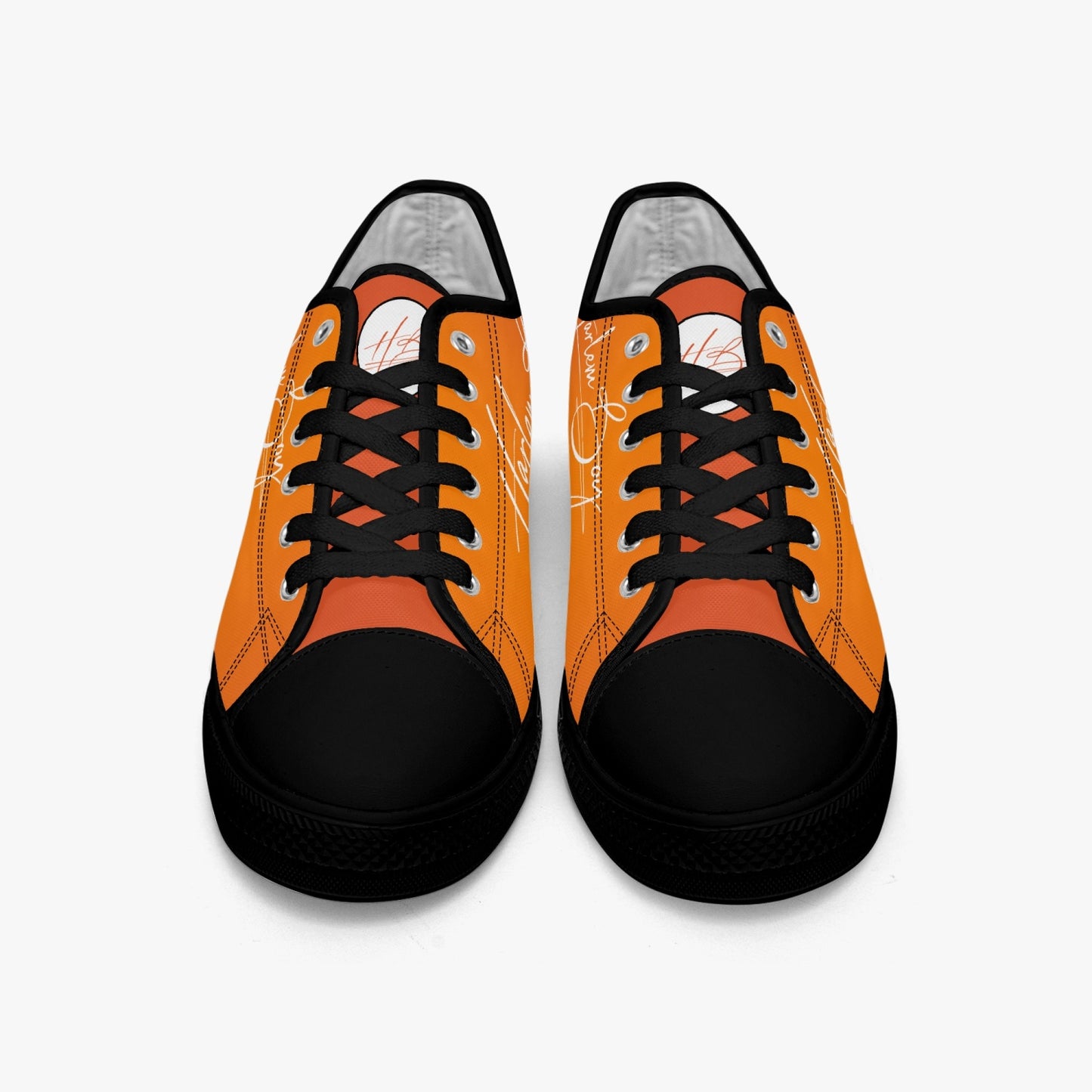 HB Harlem Boy "Lenox Ave" Classic Low Tops - Mandarin - Men (Black or White Sole)