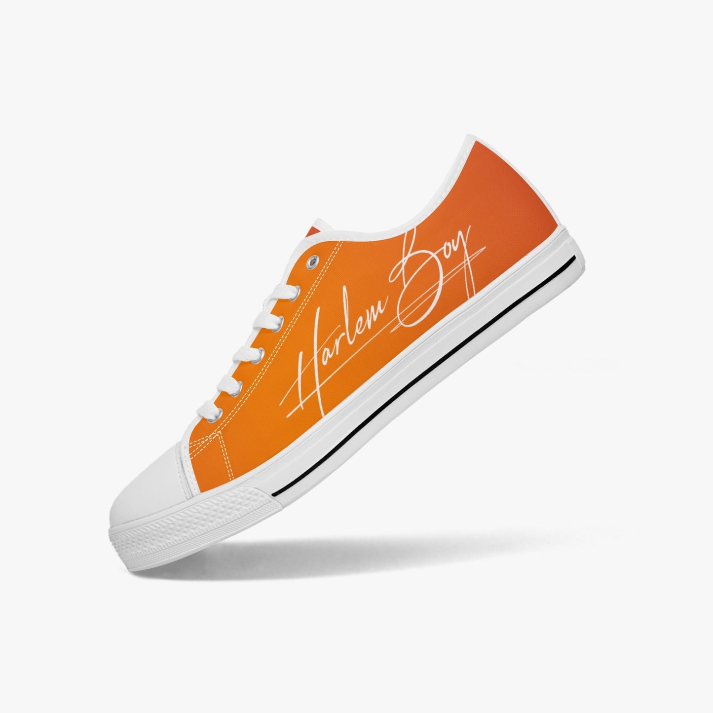 HB Harlem Boy "Lenox Ave" Classic Low Tops - Mandarin - Men (Black or White Sole)