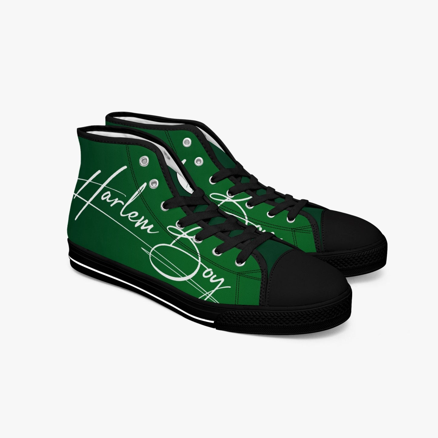 HB Harlem Boy "Lenox Ave" Classic High Top - Emerald - Men (Black or White Soles)