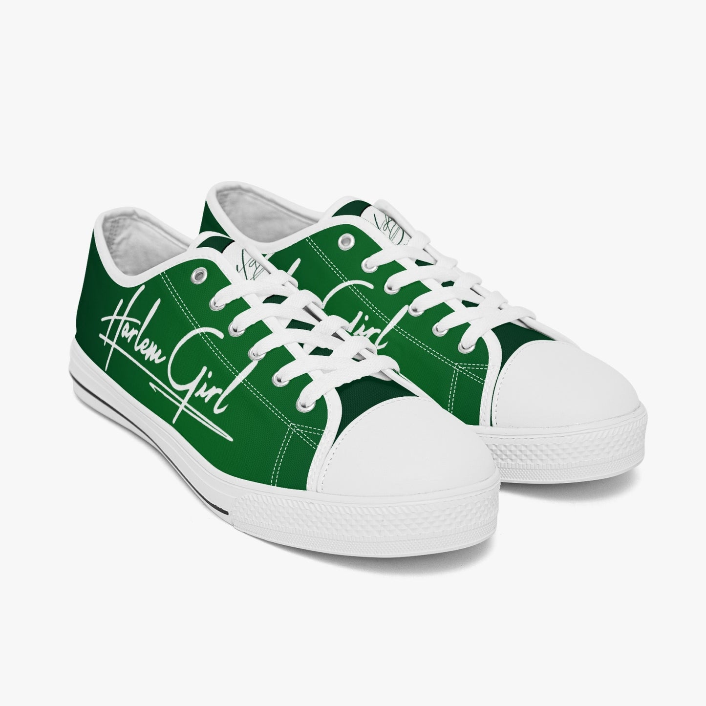 HB Harlem Girl "Lenox Ave" Classic Low Tops - Emerald - Women (Black or White Sole)