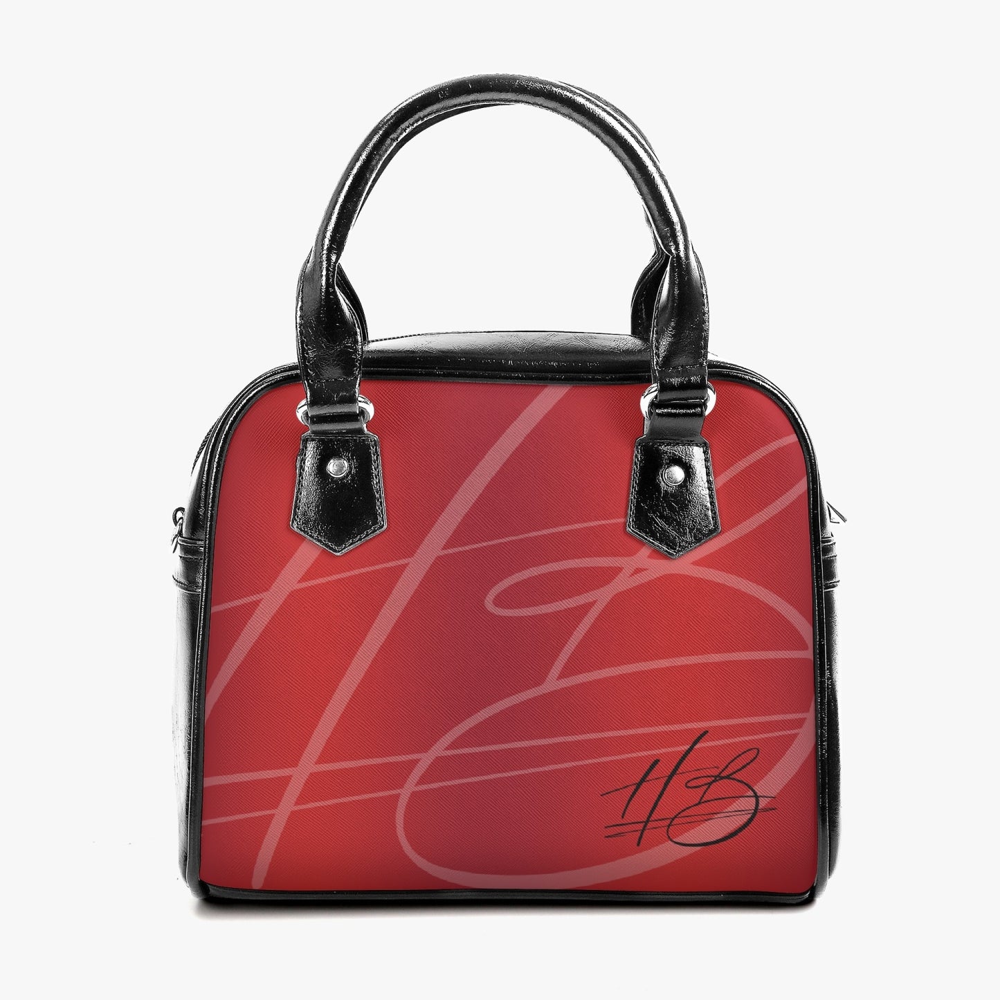 HB Vegan Leather Shoulder Bag - Ruby