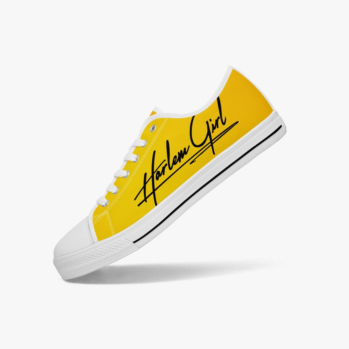 HB Harlem Girl "Lenox Ave" Classic Low Tops - Gold - Women (Black or White Sole)