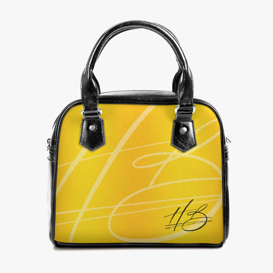 HB Vegan Leather Shoulder Bag - Gold