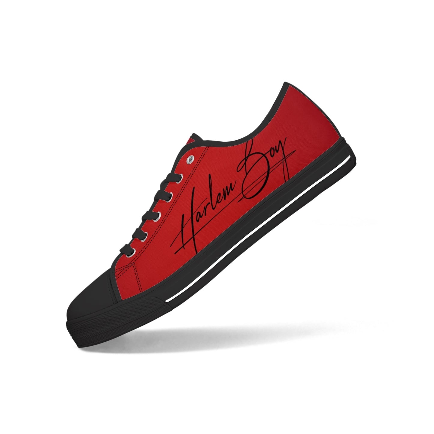 Harlem Boy "Lenox Ave" Unisex Classic Low Tops - Ruby (Black or White Sole)