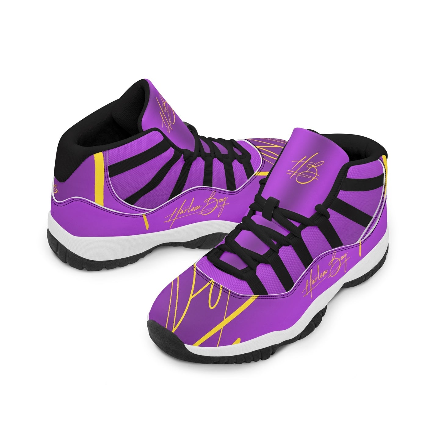 Harlem Boy "Tribe" Basketball - Purple & Gold w/Black or White Trim (Men's)