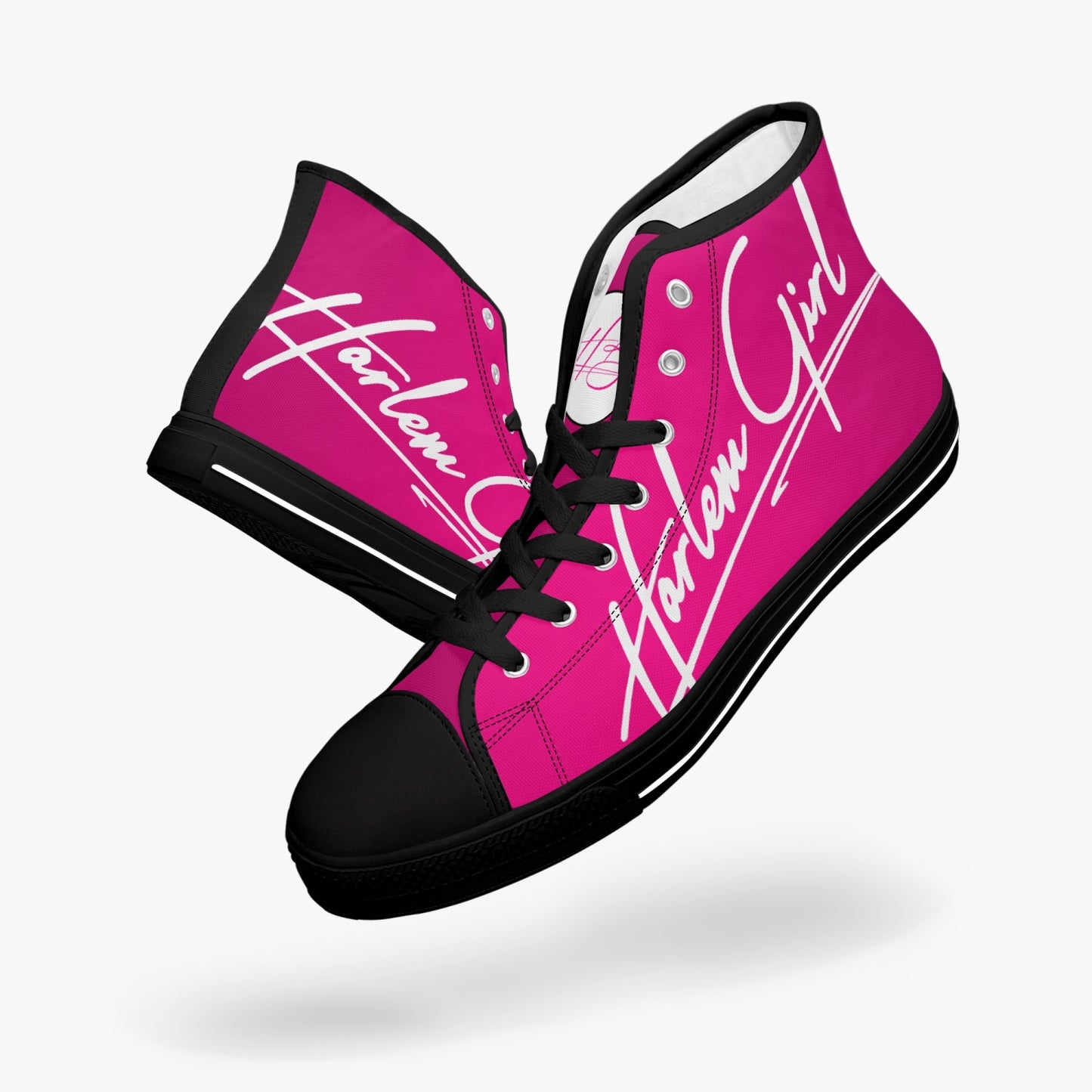 HB Harlem Girl "Lenox Ave" Classic High Top - Fuchsia - Women (Black or White Soles)