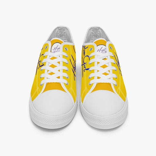 HB Harlem Girl "Lenox Ave" Classic Low Tops - Blue n Gold - Women (Black or White Sole)