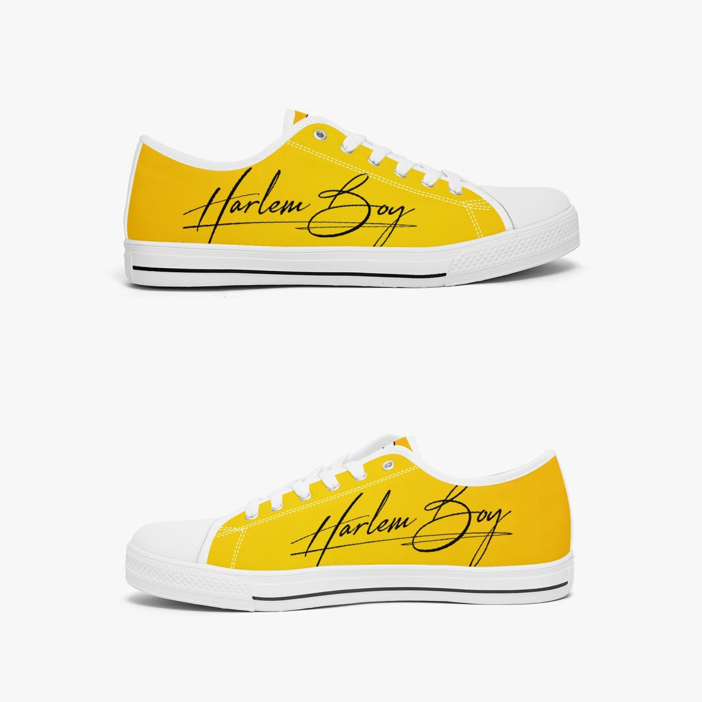 HB Harlem Boy "Lenox Ave" Classic Low Tops - Gold - Men (Black or White Sole)