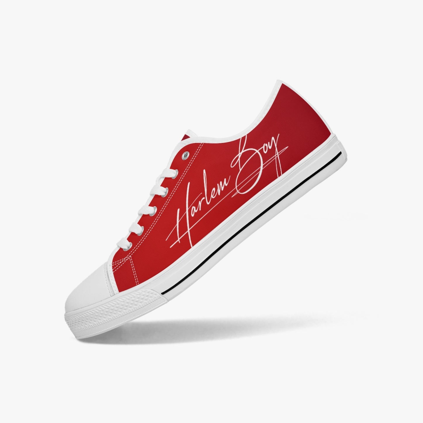 HB Harlem Boy "Lenox Ave" Classic Low Tops - Ruby - Men (Black or White Sole)