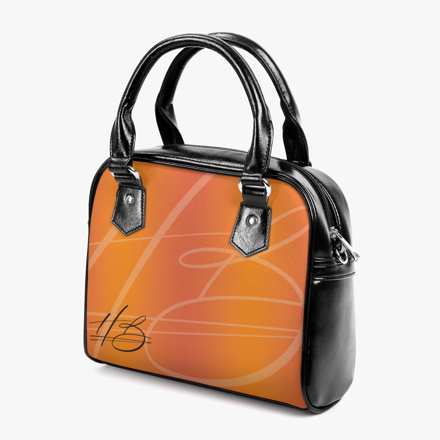 HB Vegan Leather Shoulder Bag - Mandarin