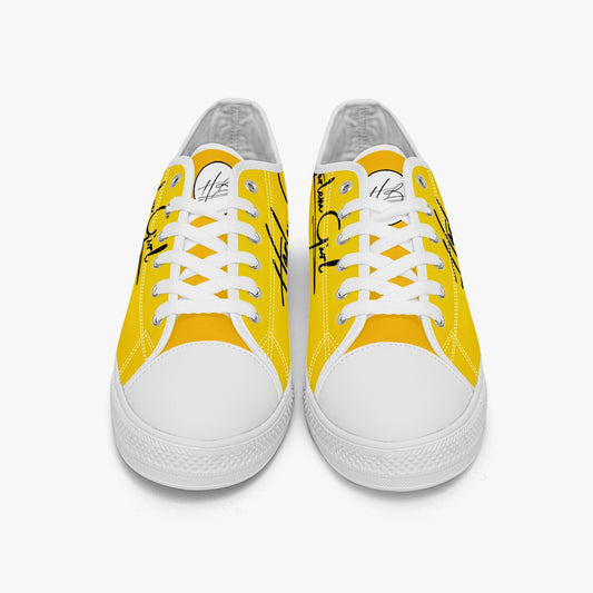 HB Harlem Girl "Lenox Ave" Classic Low Tops - Gold - Women (Black or White Sole)