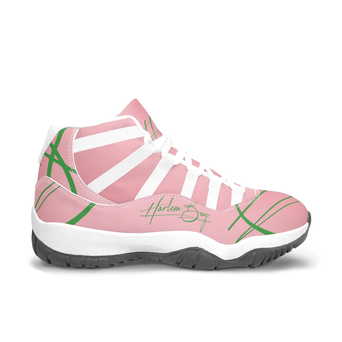 Harlem Boy "Tribe" Basketball - Pink and Green w/ White Trim (Women's)