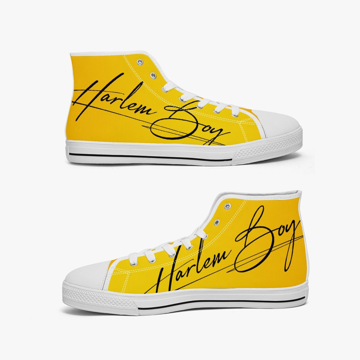 HB Harlem Boy "Lenox Ave" Classic High Top - Gold - Men (Black or White Soles)