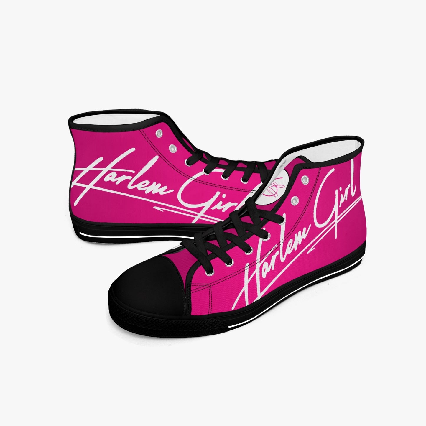 HB Harlem Girl "Lenox Ave" Classic High Top - Fuchsia - Women (Black or White Soles)