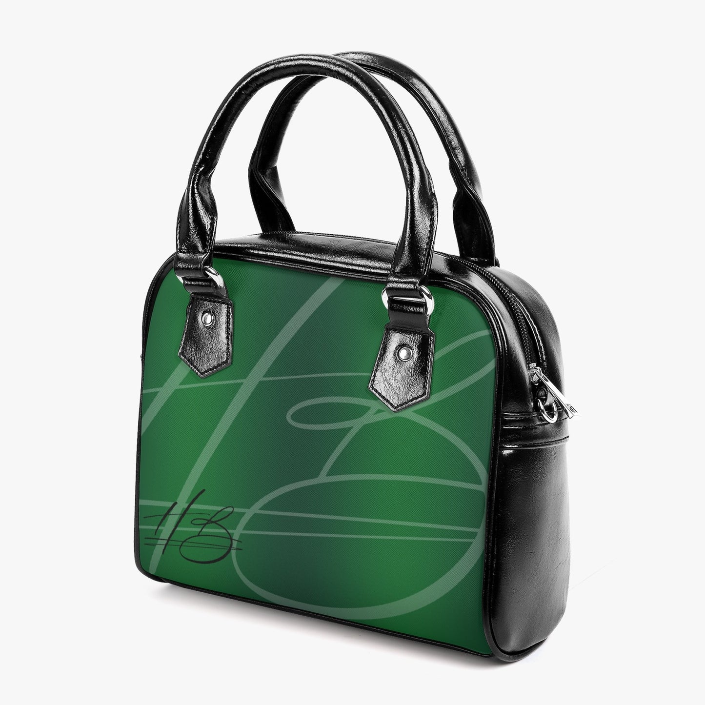 HB Vegan Leather Shoulder Bag - Emerald