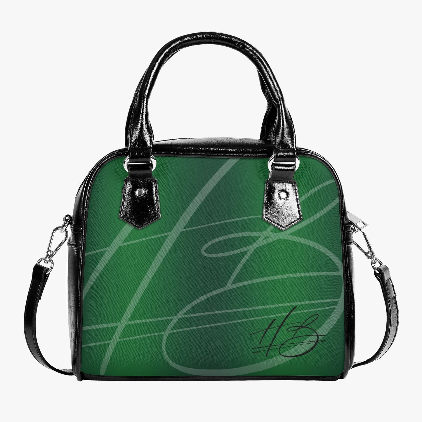 HB Vegan Leather Shoulder Bag - Emerald
