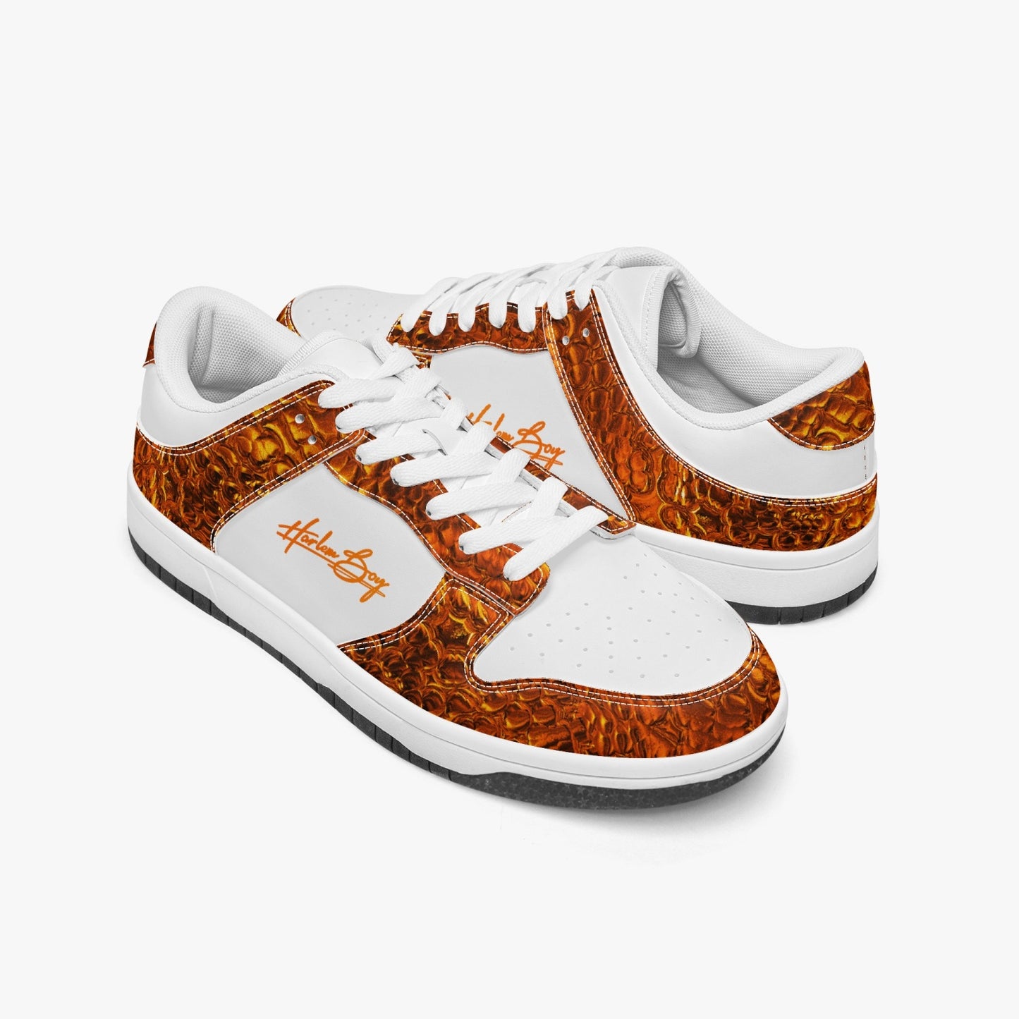 Harlem Boy Collection  - Dunks - Low Top Men - Crocodile Print Mandarin