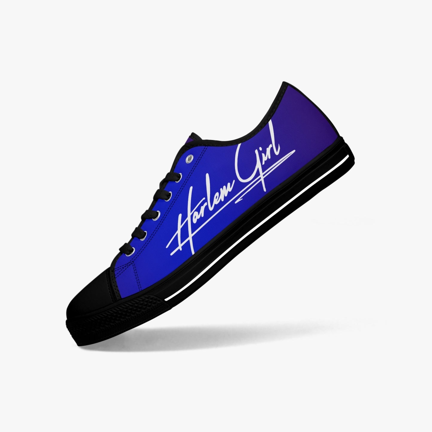 HB Harlem Girl "Lenox Ave" Classic Low Tops - Sapphire - Women (Black or White Sole)