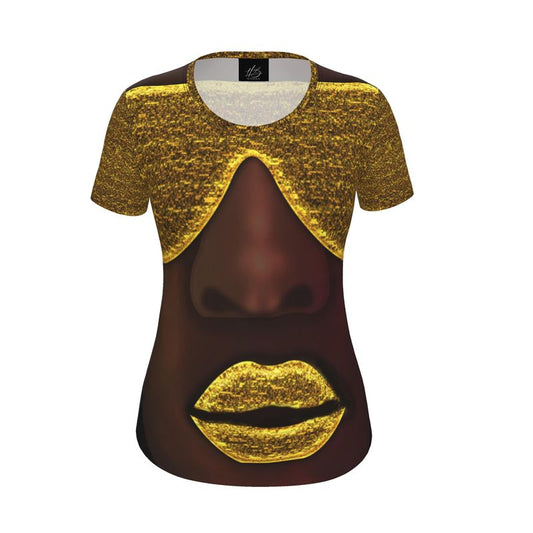 Harlem Boy Woman Collection Electric Kiss Tee -  Gold