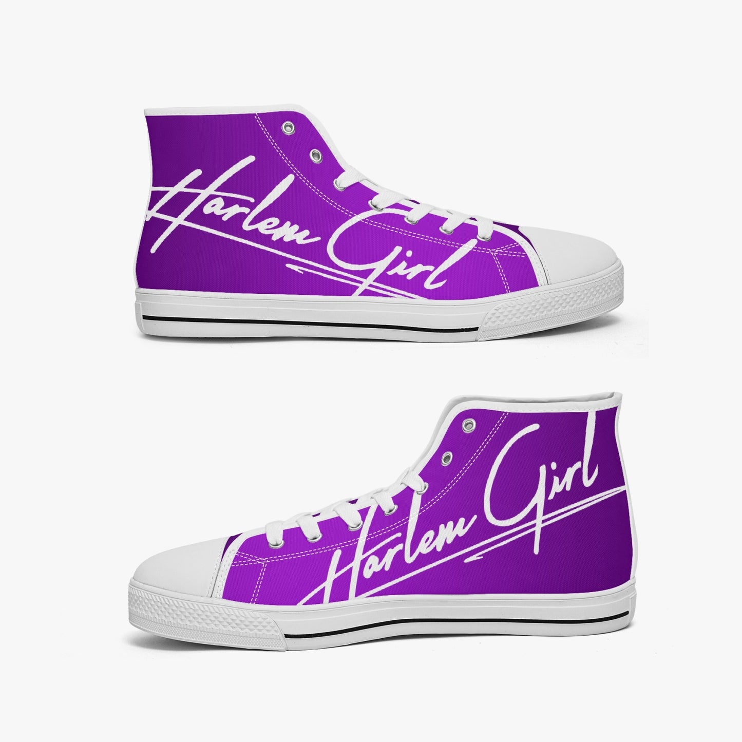 HB Harlem Girl "Lenox Ave" Classic High Top - Amethyst - Women (Black or White Soles)