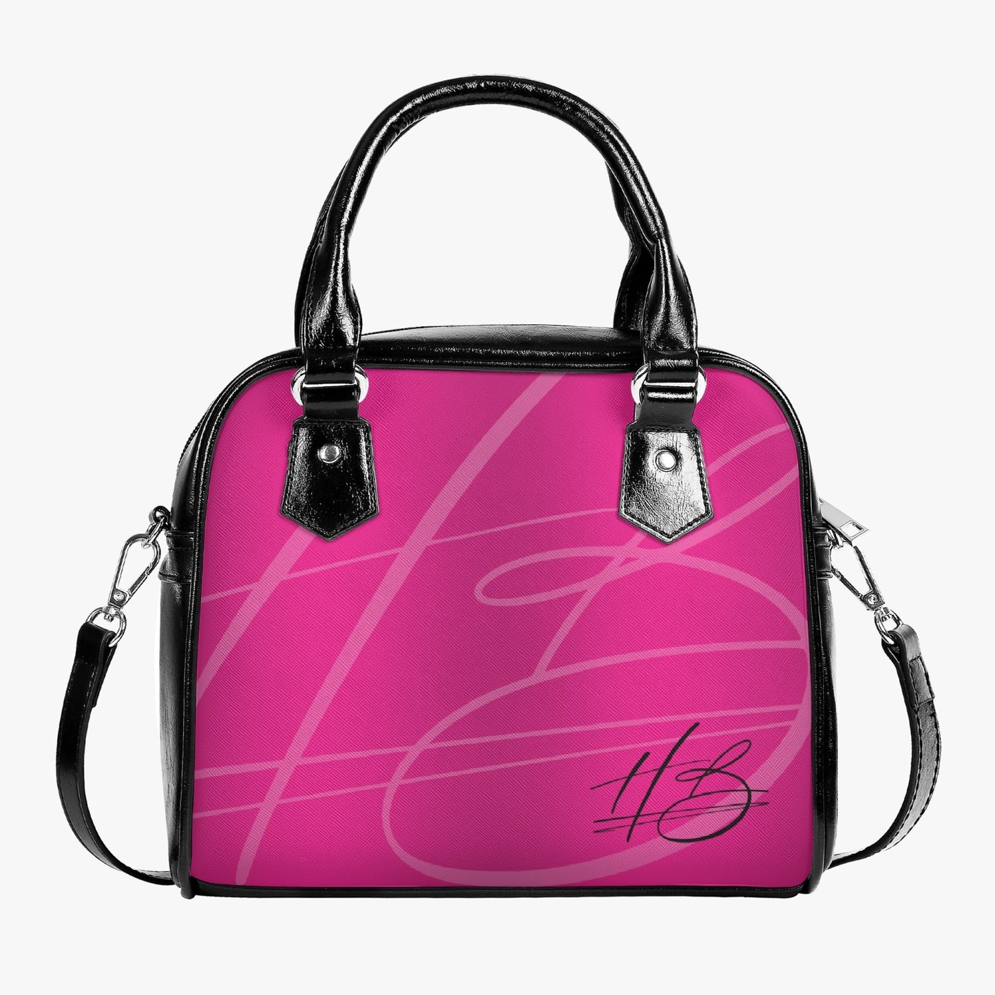 Harlem Boy Collection Vegan Leather Shoulder Bag - Fuchsia