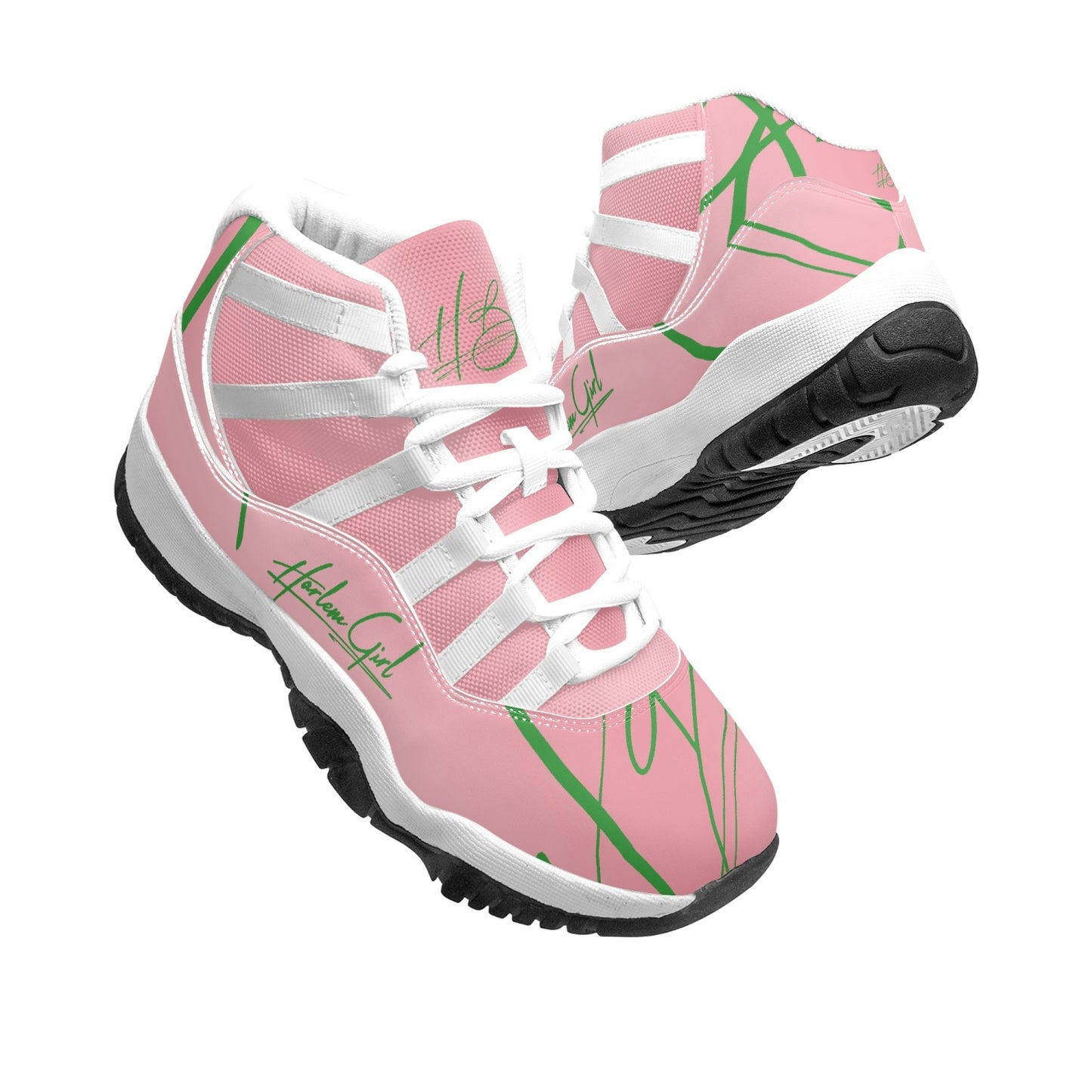 Harlem Girl "Tribe" Basketball - Pink and Green w/ White Trim (Women's)